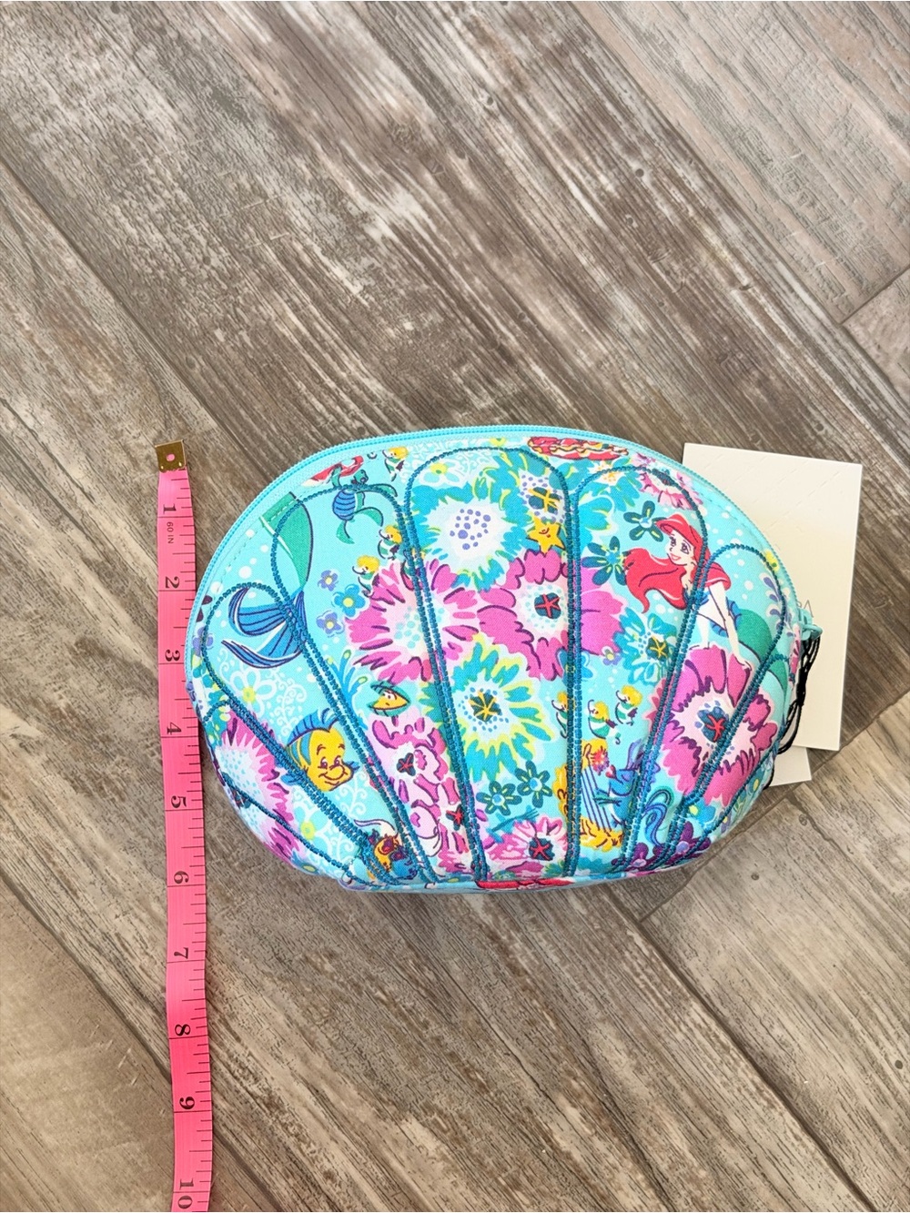 Vera Bradley Disney Ariel Floral Aqua Quilted Kids Pouch - Picture 4 of 6